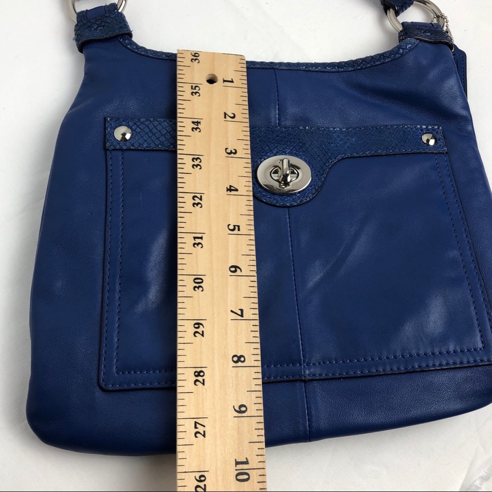 Coach Leather Purse, Blue Silver Accents - Picture 14 of 15